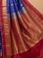 Dual Tone Blue & Pink Kanjeevaram Silk Saree