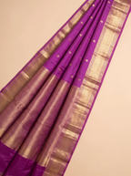 Purple Kanjeevaram Silk With Small Zari Butti Gold Zari Border