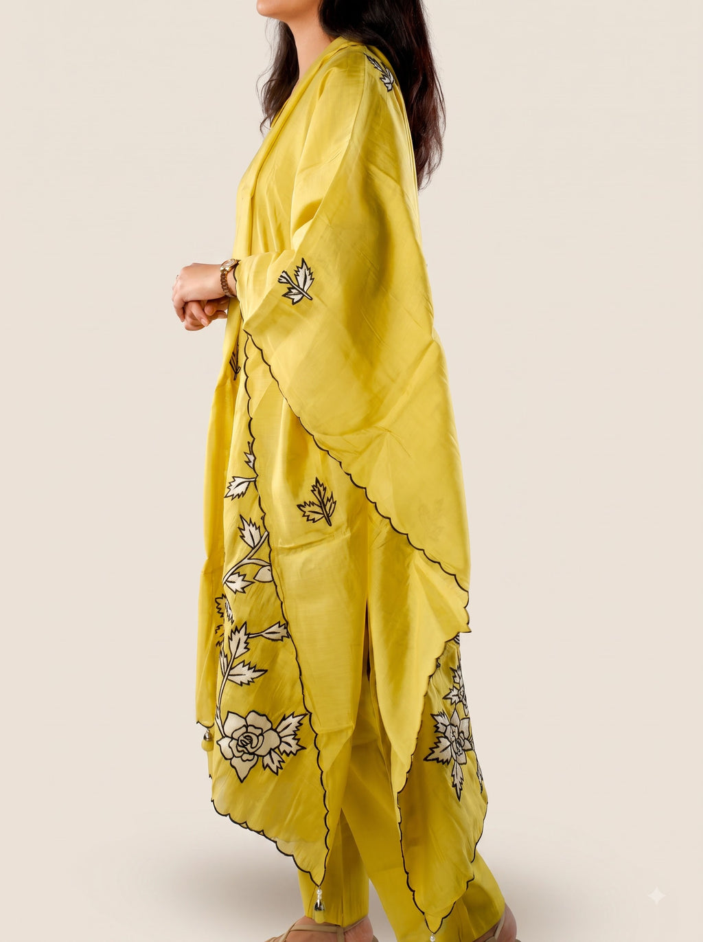 Lime Green Straight Cut Kurta Set with Pants