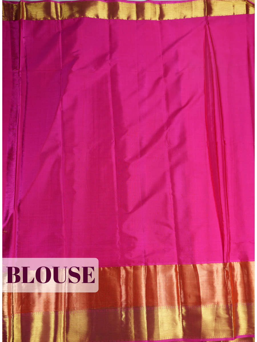 Yellow Tissue Brocade Semi Silk Saree