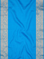 Bright Pink and Sky Blue Gold Zari Woven Chiniya Silk Saree