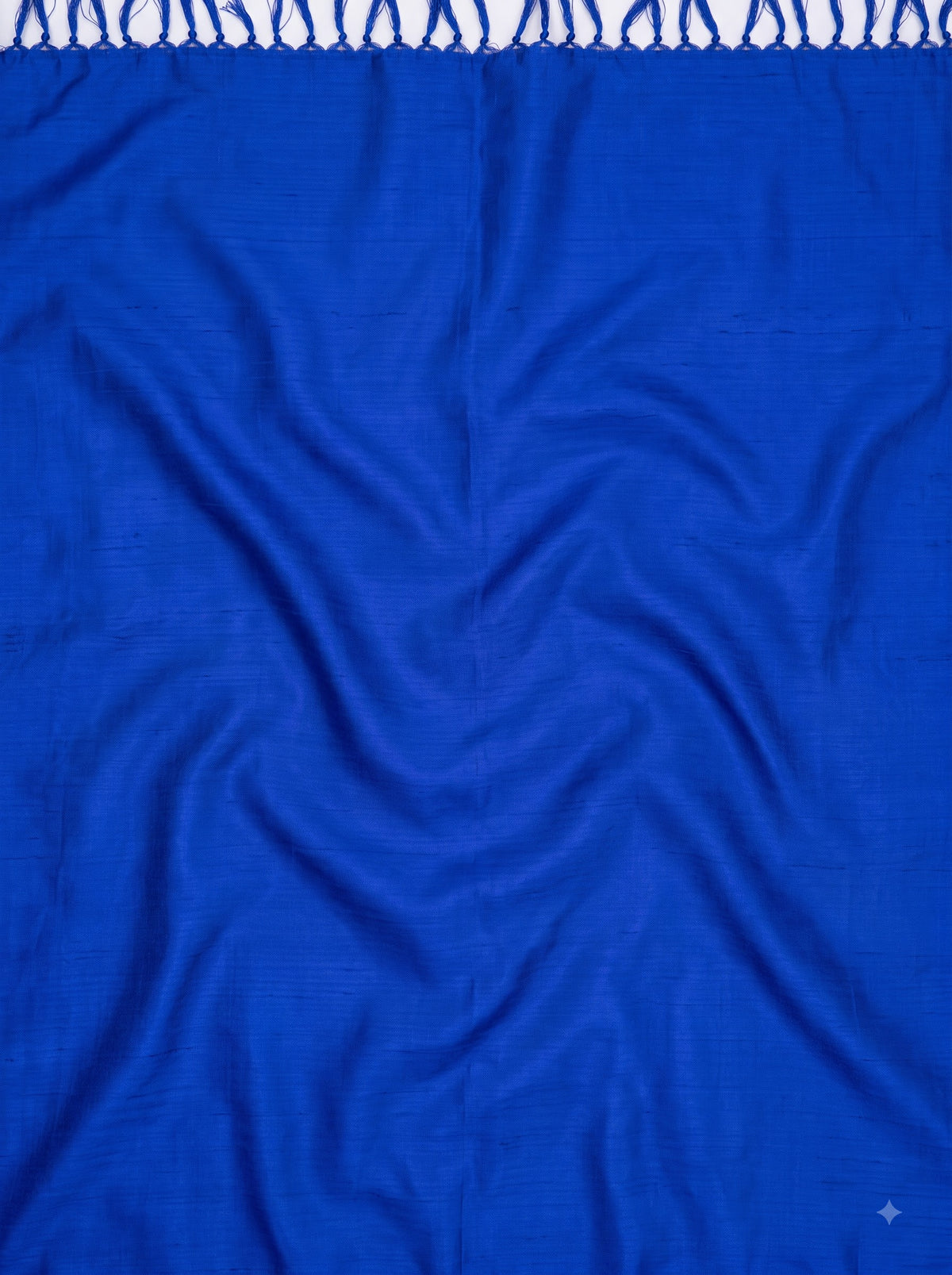 Yellow Royal Blue Chiniya Silk Gold Zari Floral Saree.