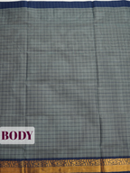 Slate Grey Venkatagiri Cotton Saree with Abstract Paisley Border