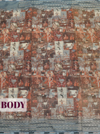 Brown Semi Organza Saree with Wavy Sequin