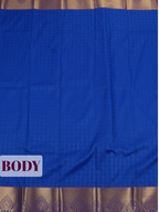 Turquoise Blue Silk Saree with Geometric Woven Pattern and Zari Paisley Border