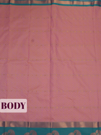 Pink Silk Saree with Geometric Woven Pattern and Paisley Pallu