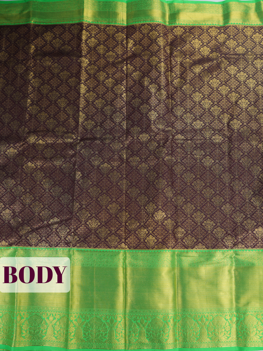 Blue Tissue Brocade Semi Silk Saree