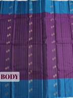 Purple Pure Kanchipuram Saree with Broad Geometric Butta Zari Border