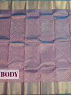 Blue Kanchivaram Saree with Diamond Lattice Zari Border
