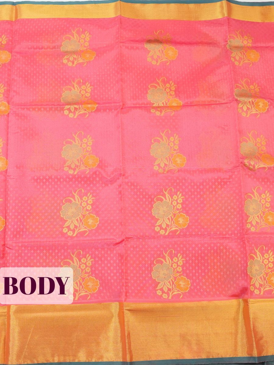 Pink Sico Saree Saree with Broad Zari Border