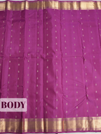 Purple Pure Kanchipuram Saree with Solid Band Border