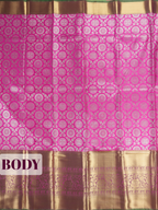 Magenta Tissue Brocade Semi Silk Saree