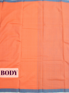 Orange Pure Cotton Saree with A minimalist tonal-tint border
