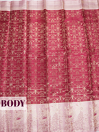 Rani Pink Kachipuram Bridal Saree with Peacock and Floral Zari Border