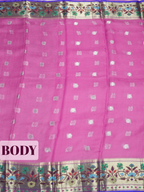 Lavender Kota Zari Saree with Minimal Zari Stripe Border