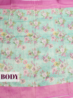 Green Bangalore Sof Silk Saree with Brocade Woven Border