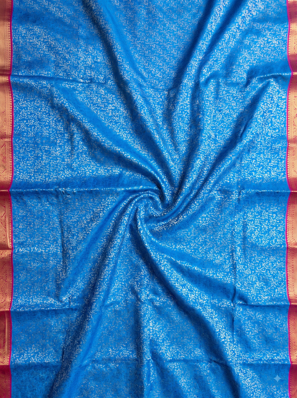 Green Tissue Brocade Saree with Rich Purple-Gold Paisley Pallu