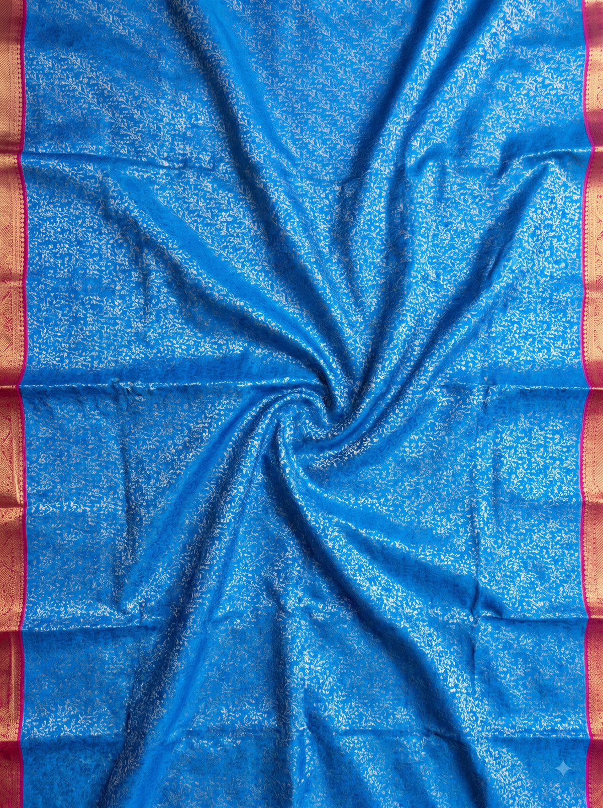 Green Tissue Brocade Saree with Rich Purple-Gold Paisley Pallu