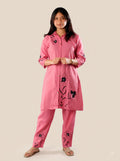 Pink Co-Ord Set with Straight Pants