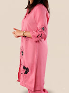 Pink Co-Ord Set with Straight Pants