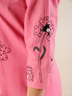 Pink Co-Ord Set with Straight Pants