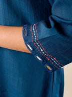 Blue Straight Kurta Set with Pants