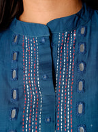 Blue Straight Kurta Set with Pants