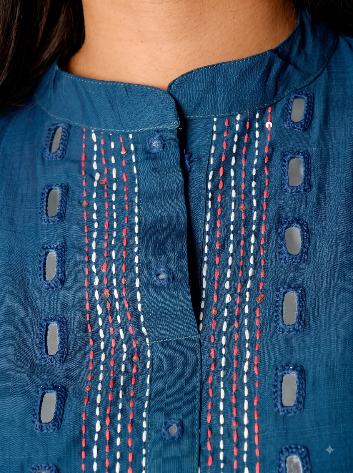 Blue Straight Kurta Set with Pants