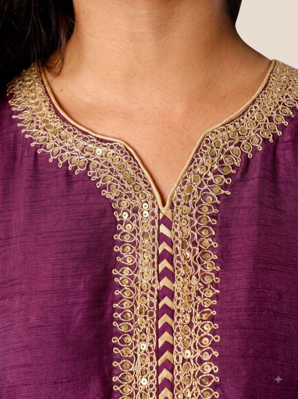 Magenta Straight Cut Kurta Set with Pants