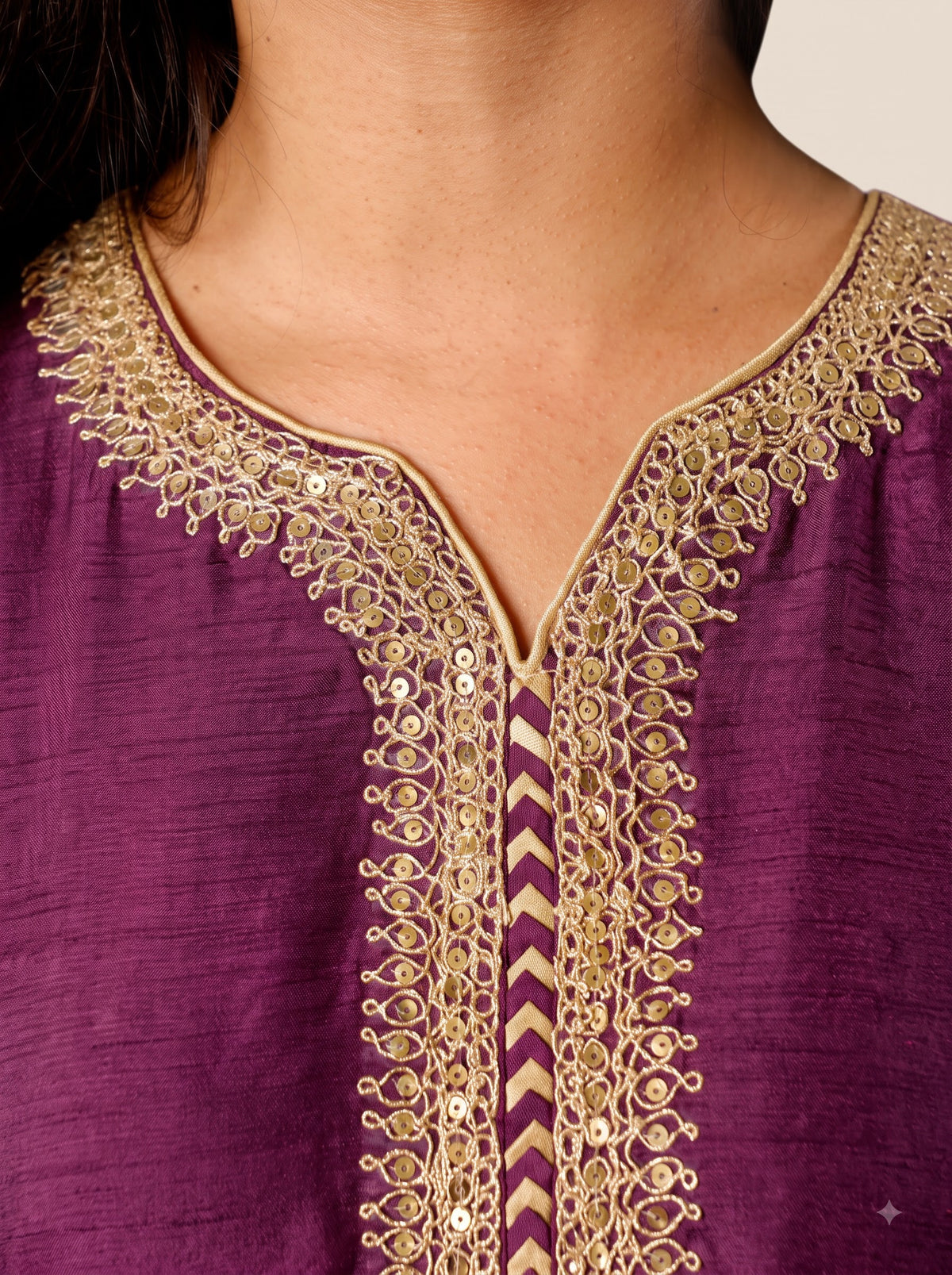 Magenta Straight Cut Kurta Set with Pants