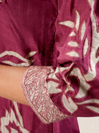 Magenta Straight Cut Kurta Set with Pants