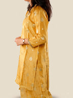 Yellow Short Cut Palazzo Set