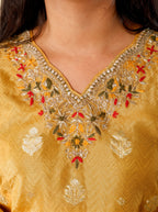 Yellow Short Cut Palazzo Set