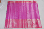 Magenta Tissue Brocade Saree with Silver Zari Paisley Jaal