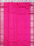 Yellow and Pink Silver Zari Woven Chiniya Silk Saree