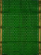 Green and Gold Zari Woven Geometric Chiniya Silk Saree