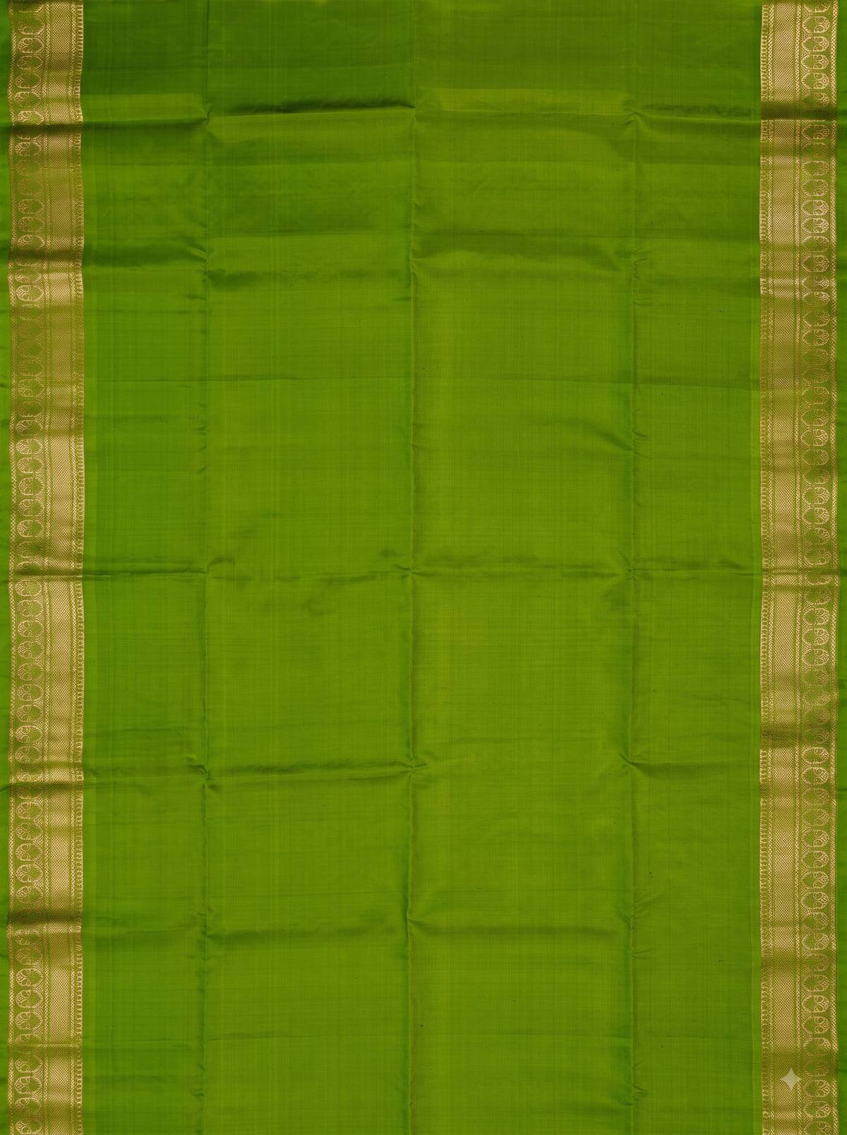 Blue and Lime Green Multicolour Gold Zari Woven Chiniya Silk Saree
