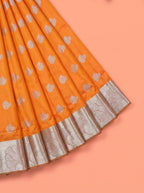 Orange and Wine Purple semi silk Saree