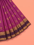 Magenta semi silk Saree