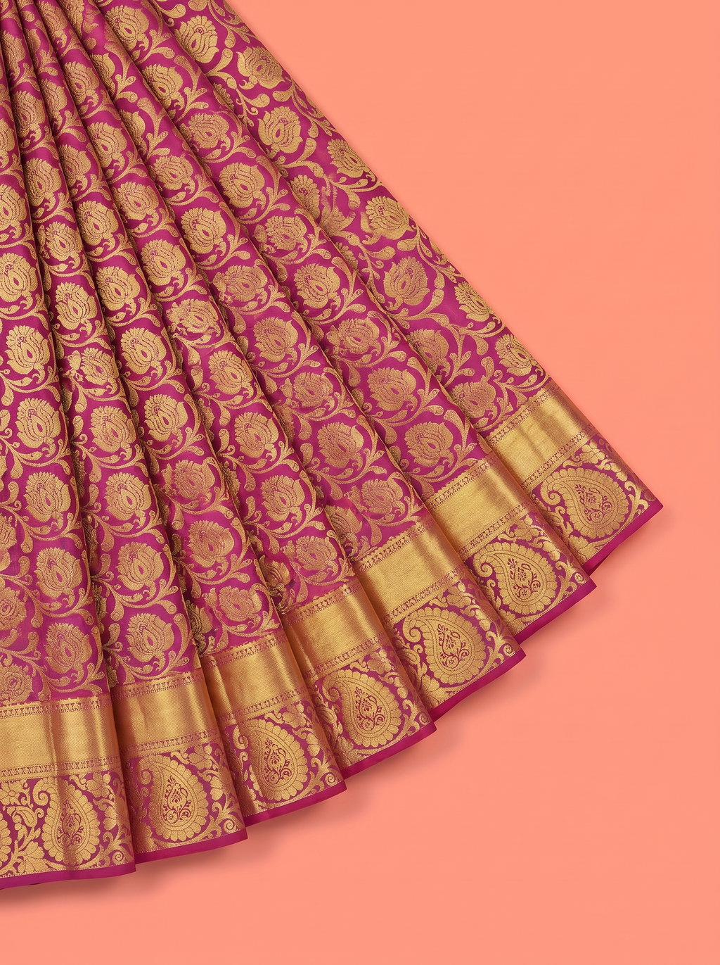 Yellow Tissue Brocade Semi Silk Saree