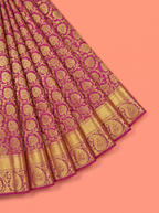 Yellow Tissue Brocade Semi Silk Saree