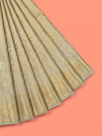 Pista Green Pure Tissue Silk Saree with Chevron Zari Weave