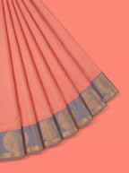 Coral Pink Bangalore Silk Saree