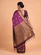 Magenta semi silk Saree