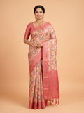 Gold Bangalore Sof Silk Saree with Parallel-Line Woven Border