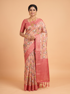 Gold Bangalore Sof Silk Saree with Parallel-Line Woven Border