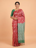 Maroon Sico Saree Saree with Borderless Finish
