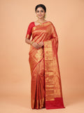 Deep Maroon & Antique Gold Semi Silk Kanchivaram