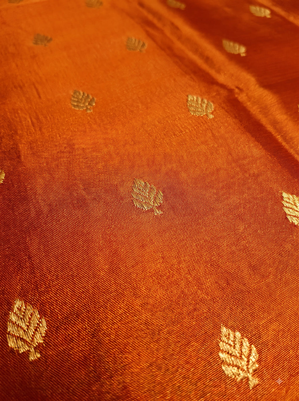 Dusty Rose Silk Saree with Aqua Blue Leaf Zari Border