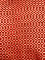 Red and Black Silver Zari Woven Semi Kanchivaram Silk Saree